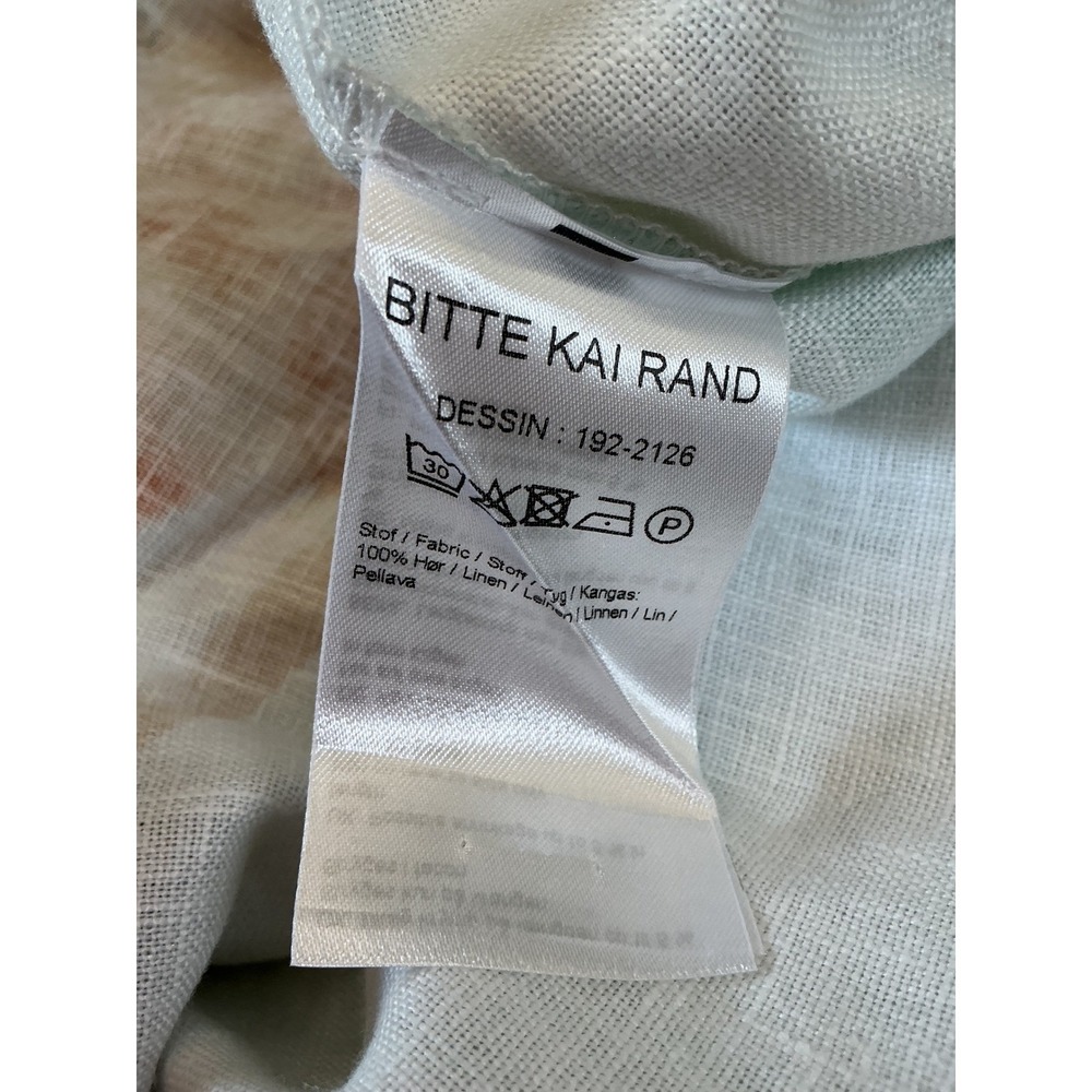 Bitte Kai Rand 100% Linen Abstract Print Shift Dress 3/4 Sleeve Pockets Size M - Picture 12 of 13